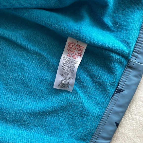 Hatley Splash Raincoat - Colour Changing - Swimming Sharks Sz 6 kids - Picture 4 of 6